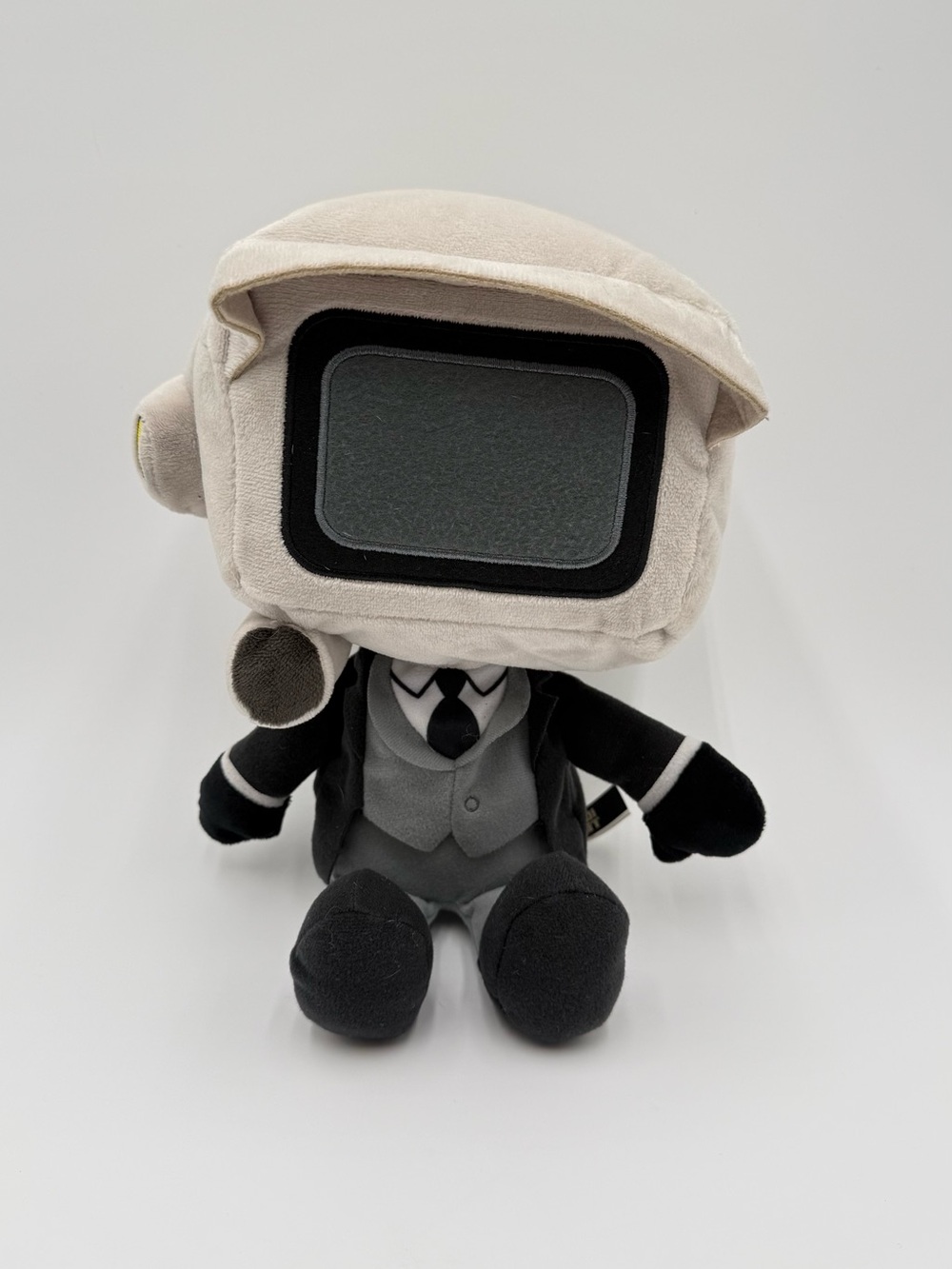 Skibidi Toilet TV Man Plush Bonkers Toys 2024 Gray Black Stuffed Character